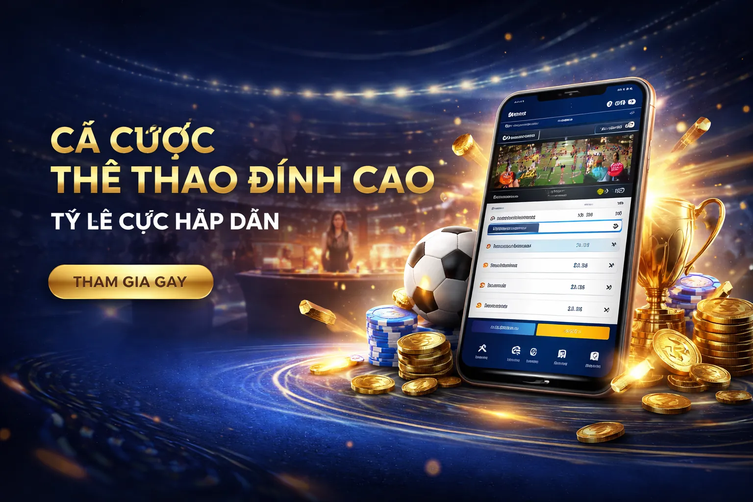 Sân vận động đầy ắp với người hâm mộ và các kèo cá cược thể thao sôi động tại 99ok3